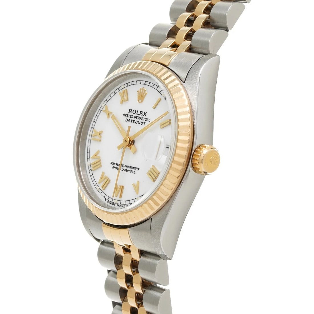ROLEX DATEJUST WHITE WATCH - 2