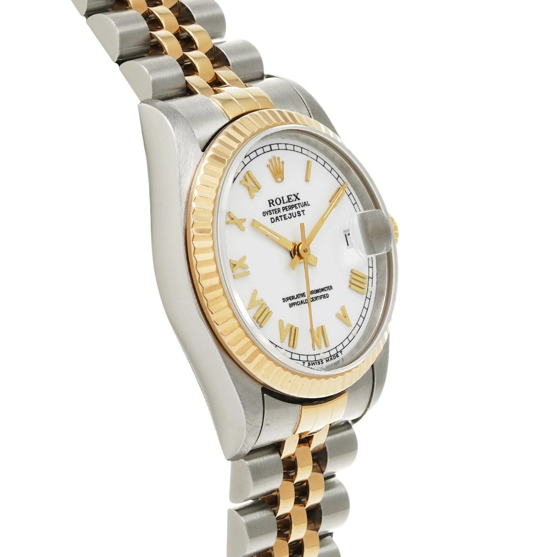 ROLEX DATEJUST WHITE WATCH - 3