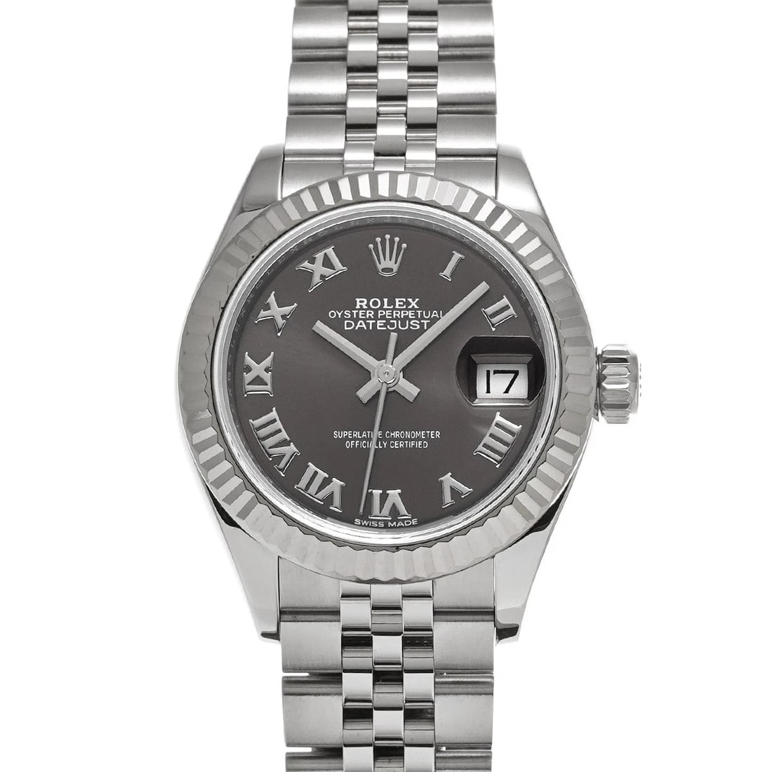 ROLEX DATEJUST DARK GRAY WATCH: ROLEX Datejust Dark gray Watch Brand: ROLEX Type/Style: Wristwatch Material: Band Material Stainless steel, Case Material Stainless steel Color: Dial Color Dark gray Size: Case Size H/about 28mm