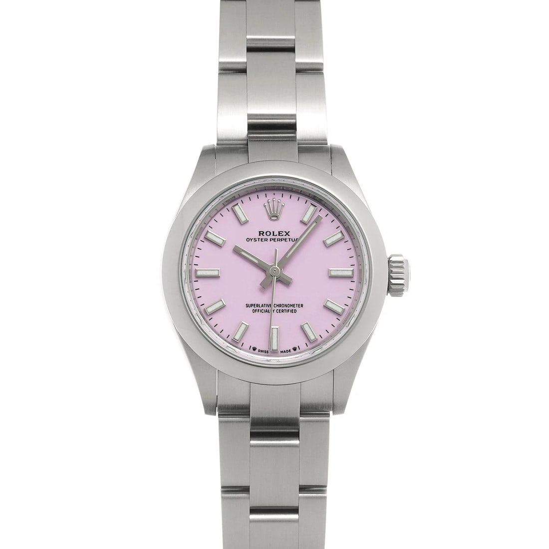 ROLEX OYSTER PERPETUAL 28 PINK WATCH: ROLEX Oyster Perpetual 28 pink Watch Brand: ROLEX Type/Style: Wristwatch Material: Band Material Stainless steel, Case Material Stainless steel Color: Dial Color pink Size: Case Size H/about 28mm