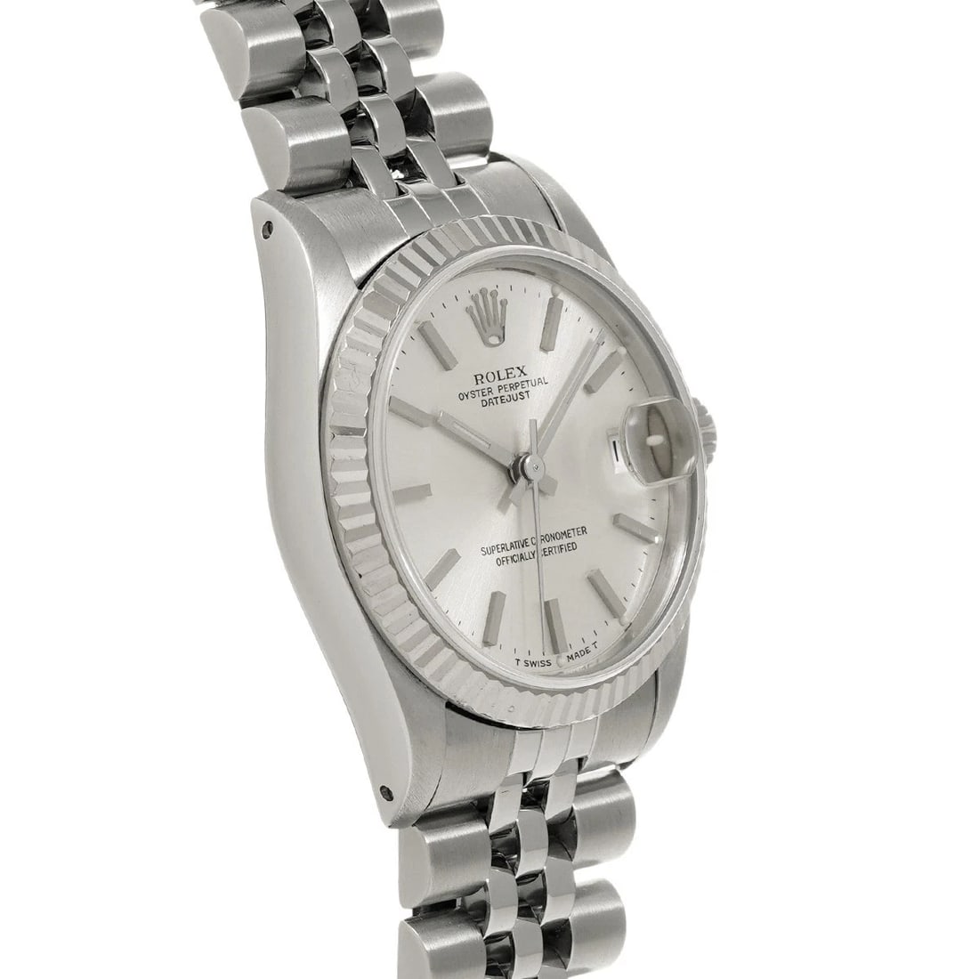 ROLEX DATEJUST SILVER WATCH - 3