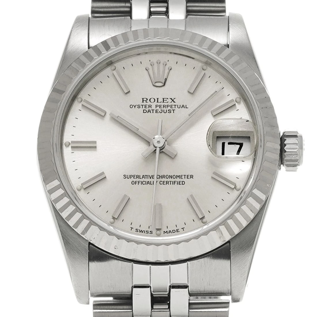 ROLEX DATEJUST SILVER WATCH - 4