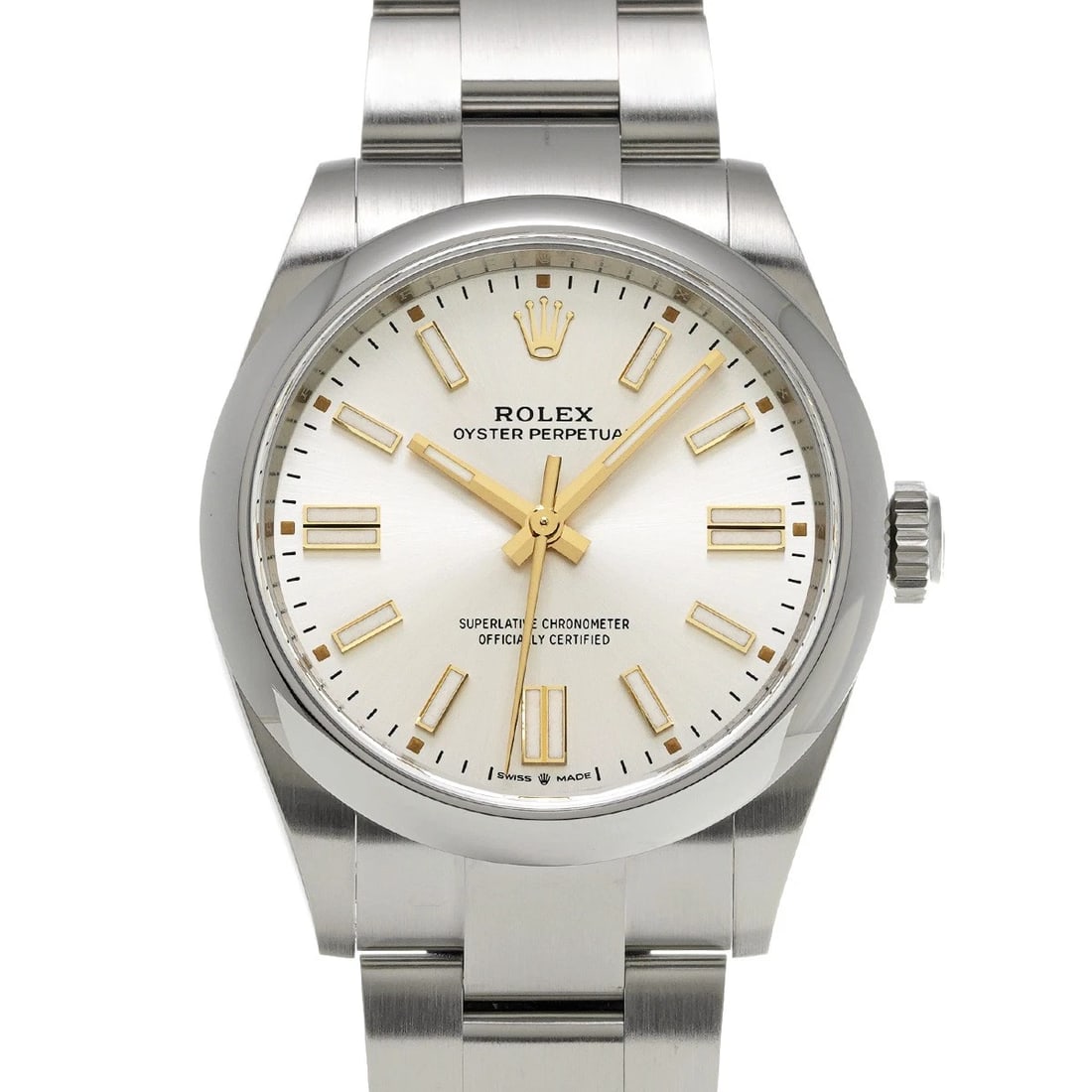 ROLEX OYSTER PERPETUAL 41 SILVER WATCH: ROLEX Oyster Perpetual 41 Silver Watch Brand: ROLEX Type/Style: Wristwatch Material: Band Material Stainless steel, Case Material Stainless steel Color: Dial Color Silver Size: Case Size H/about 41mm