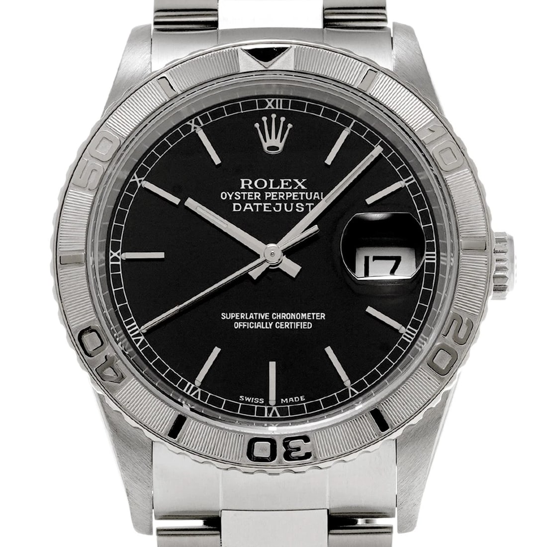 ROLEX DATEJUST THUNDERBIRD BLACK WATCH - 4