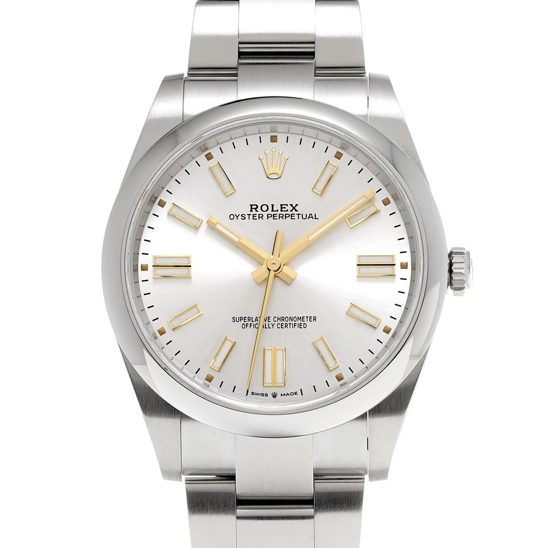 ROLEX OYSTER PERPETUAL 41 SILVER WATCH: ROLEX Oyster Perpetual 41 Silver Watch Brand: ROLEX Type/Style: Wristwatch Material: Band Material Stainless steel, Case Material Stainless steel Color: Dial Color Silver Size: Case Size H/about 41mm