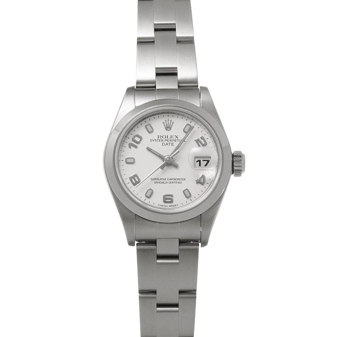 ROLEX OYSTER PERPETUAL DATE WHITE WATCH (1 of 4)