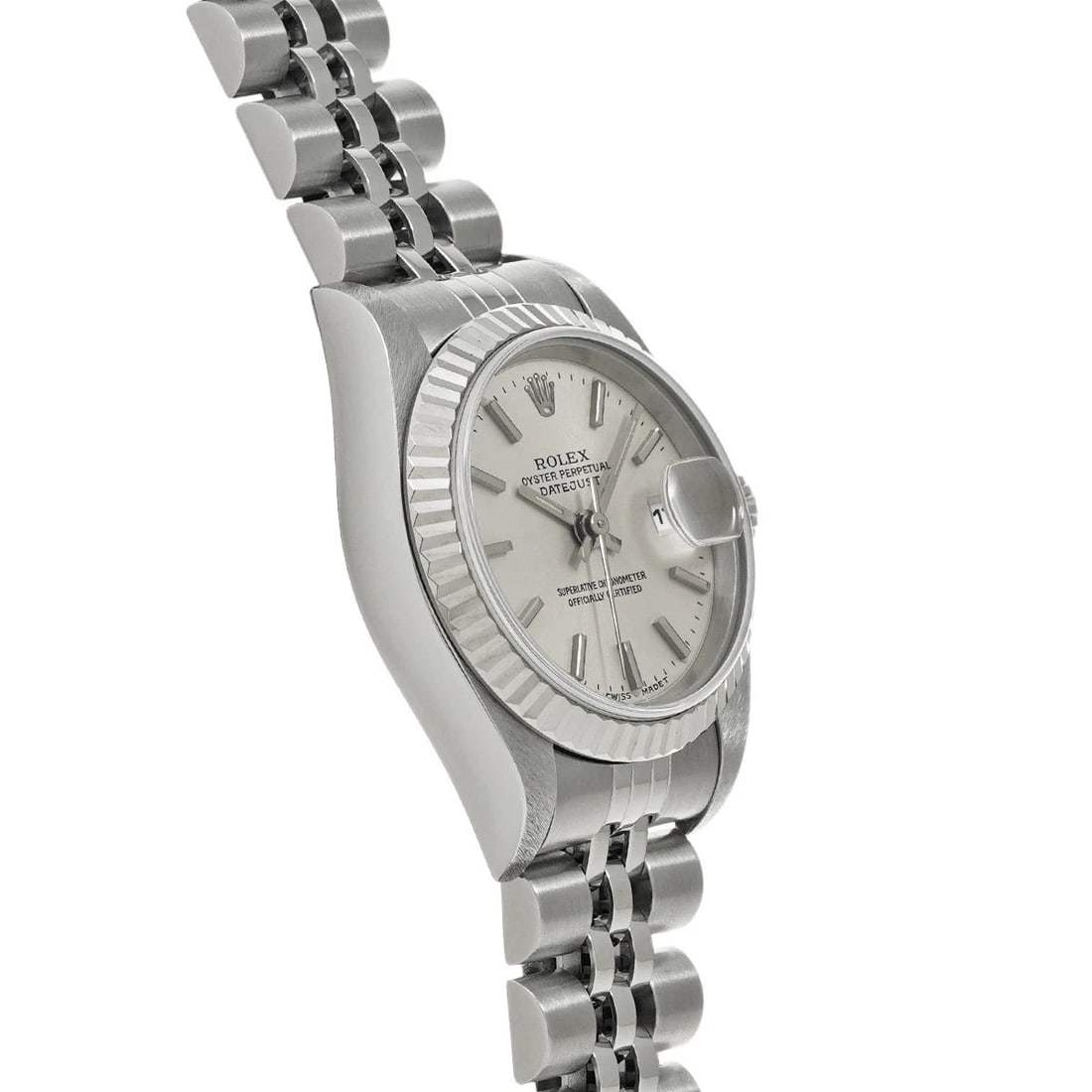 ROLEX DATEJUST SILVER WATCH - 3