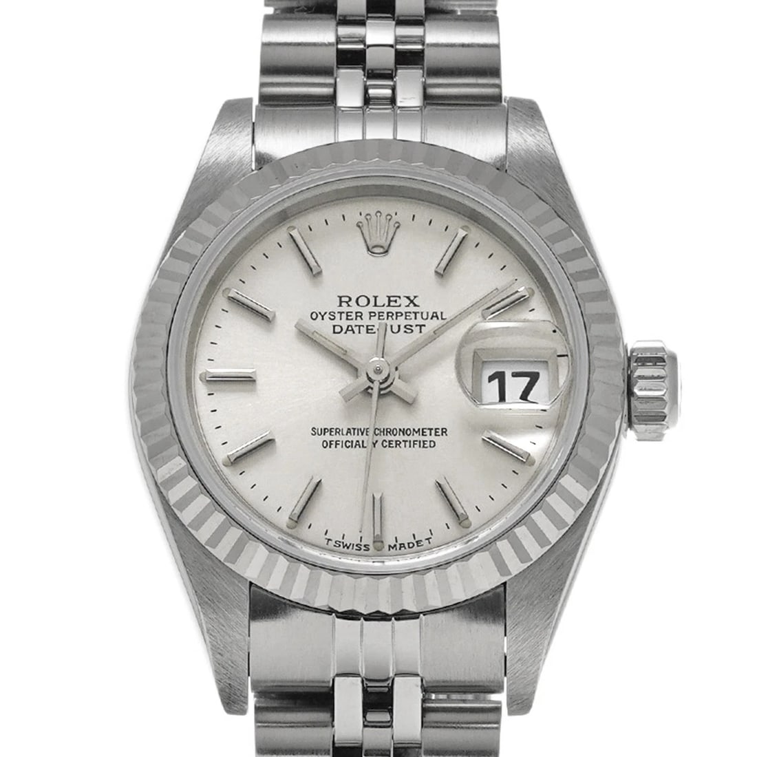 ROLEX DATEJUST SILVER WATCH - 4