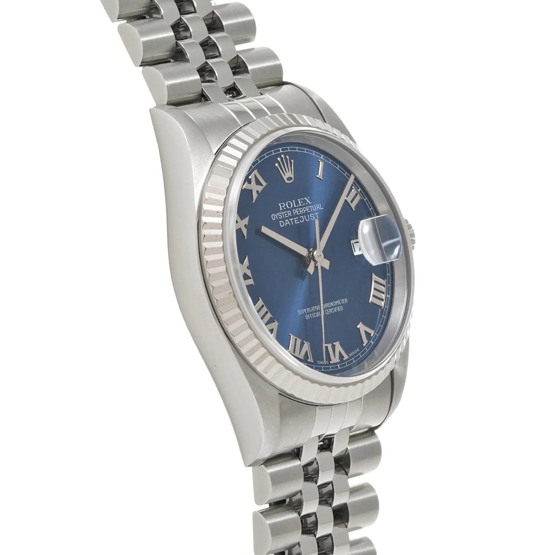 ROLEX DATEJUST BLUE WATCH - 3