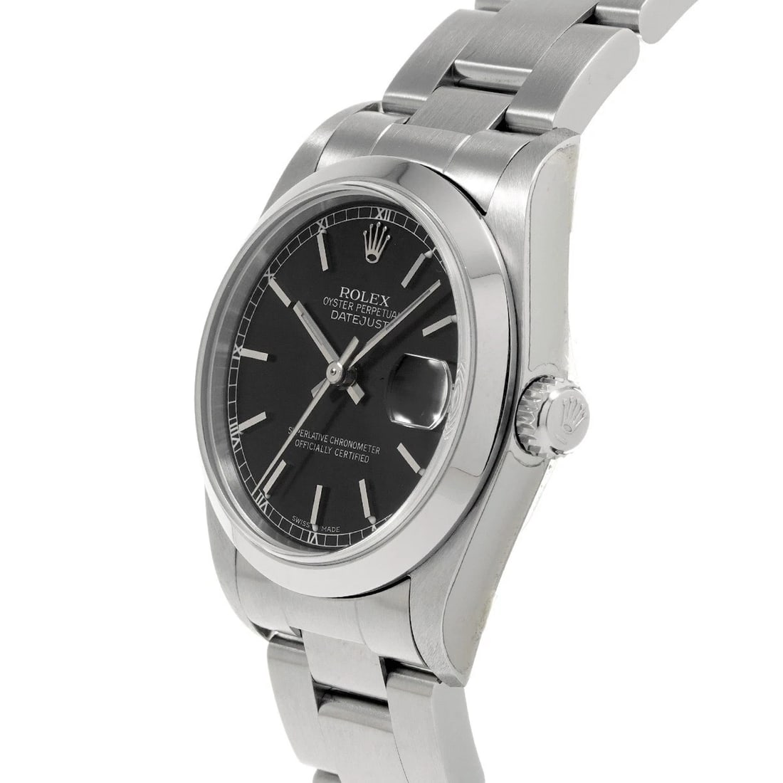 ROLEX DATEJUST BLACK WATCH - 2