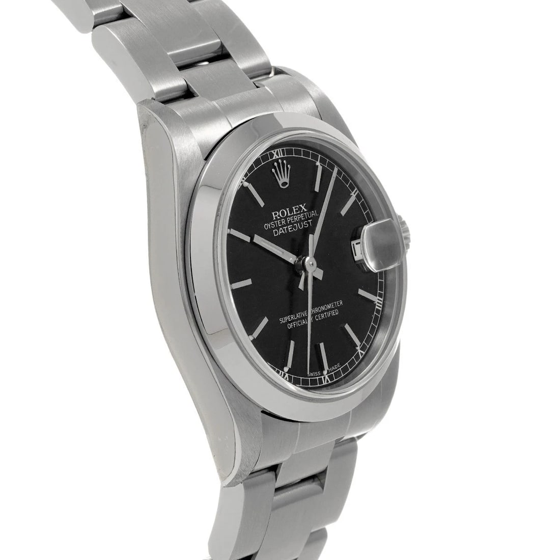 ROLEX DATEJUST BLACK WATCH - 3