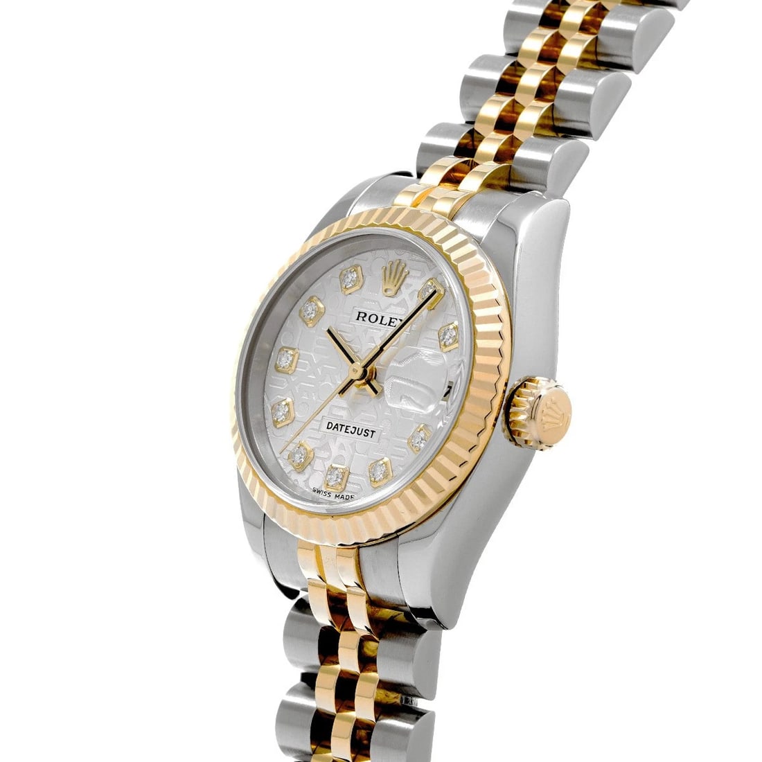 ROLEX DATEJUST SILVER COMPUTER/DIAMOND WATCH - 2