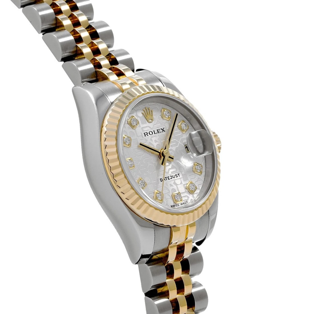 ROLEX DATEJUST SILVER COMPUTER/DIAMOND WATCH - 3