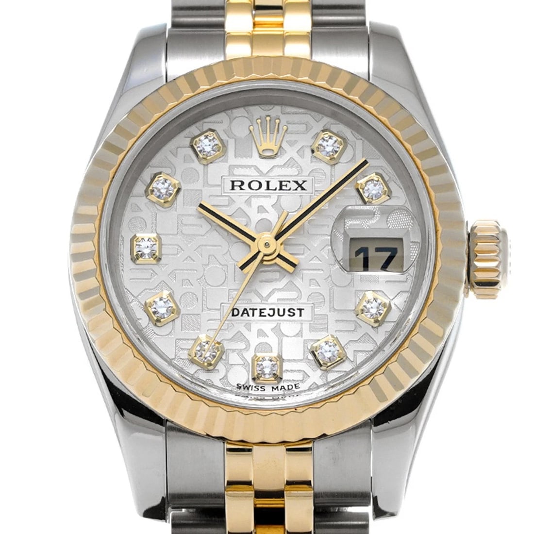 ROLEX DATEJUST SILVER COMPUTER/DIAMOND WATCH - 4