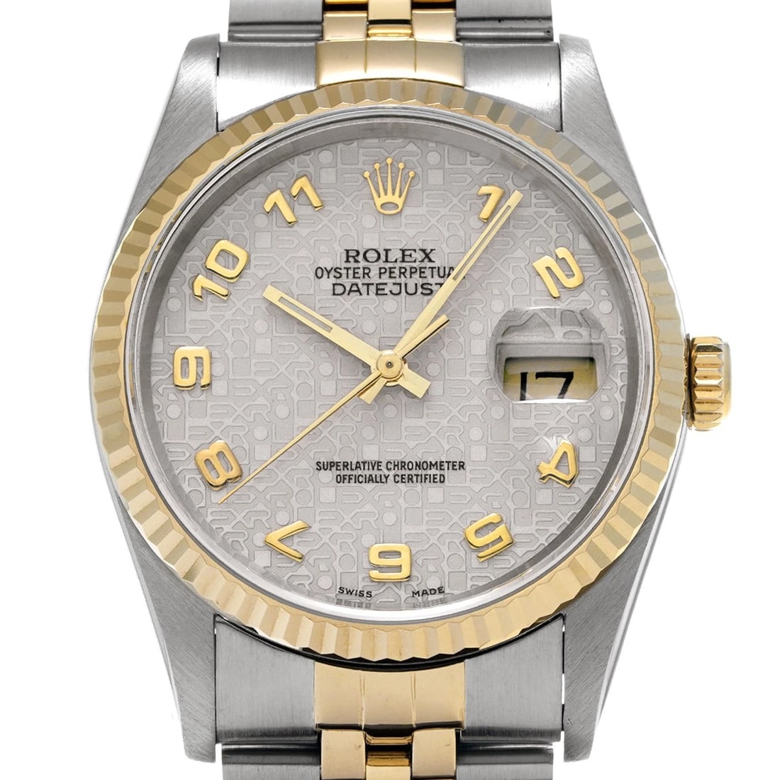 ROLEX DATEJUST 36 IVORY COMPUTER WATCH - 4