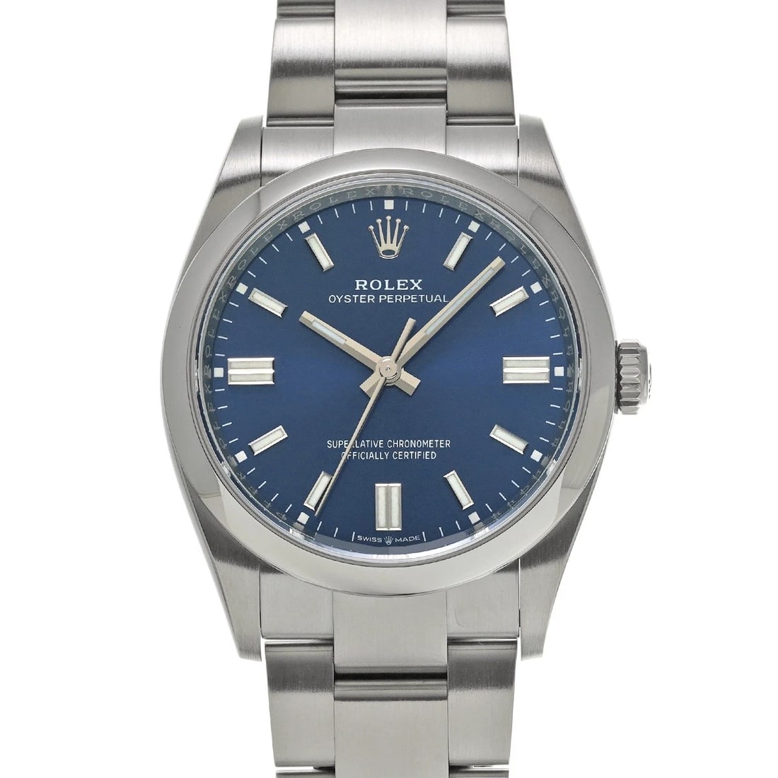 ROLEX OYSTER PERPETUAL 36 BRIGHT BLUE WATCH: ROLEX Oyster Perpetual 36 Bright blue Watch Brand: ROLEX Type/Style: Wristwatch Material: Band Material Stainless steel, Case Material Stainless steel Color: Dial Color Bright blue Size: Case Size H/a