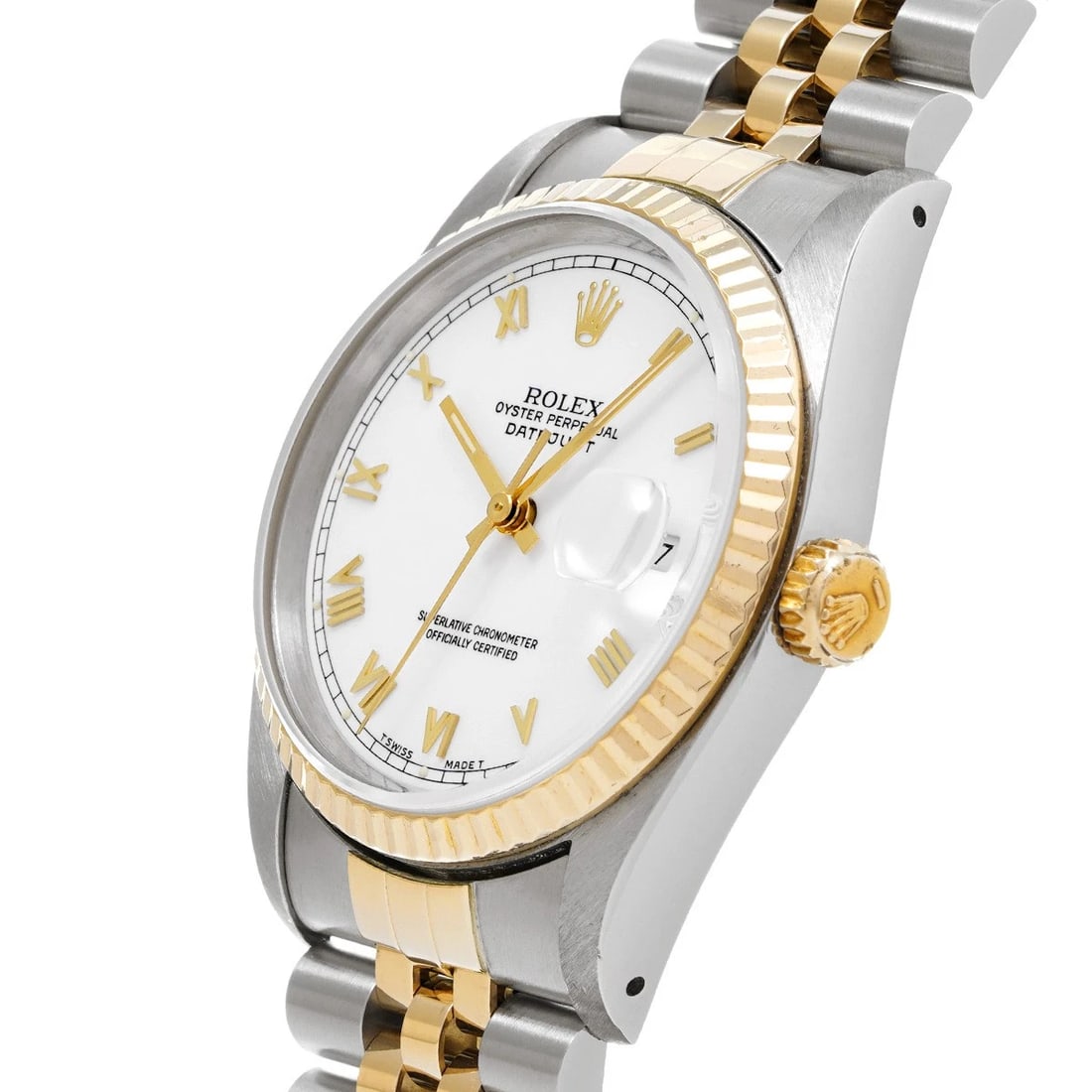 ROLEX DATEJUST WHITE WATCH - 2