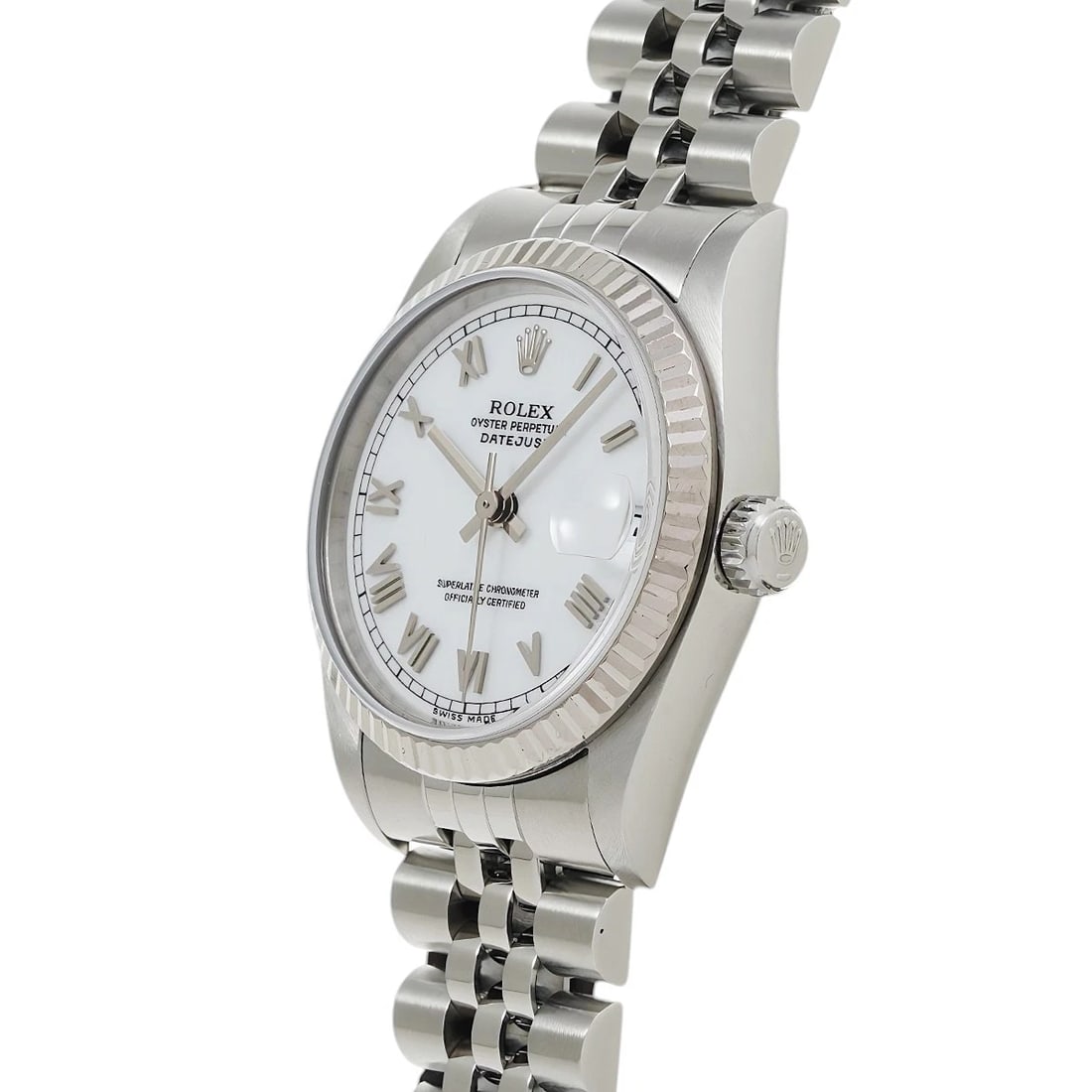 ROLEX DATEJUST WHITE WATCH - 2