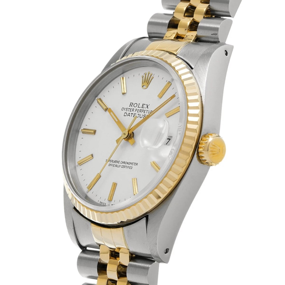 ROLEX DATEJUST WHITE WATCH - 2