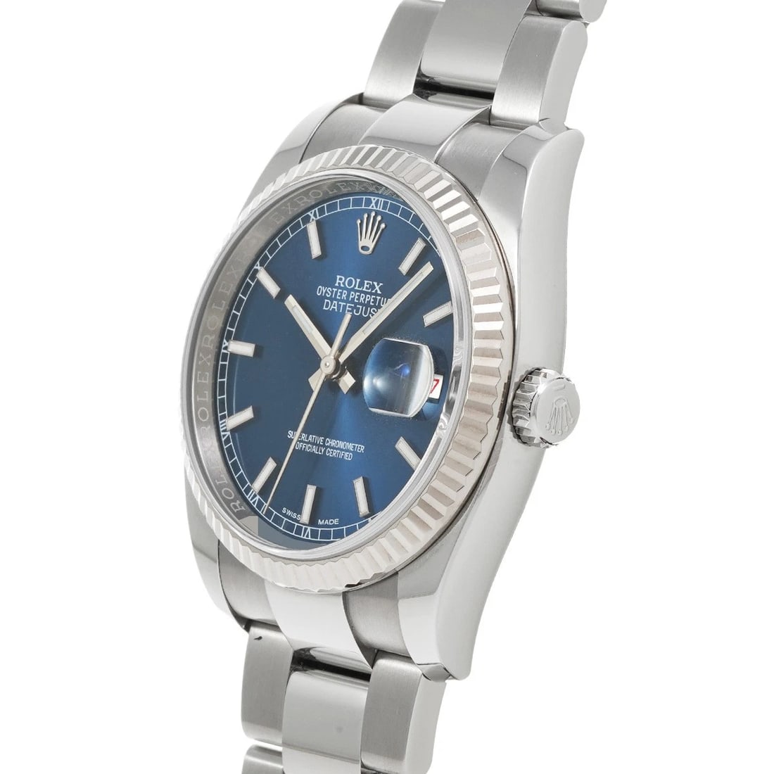 ROLEX DATEJUST BLUE WATCH - 2
