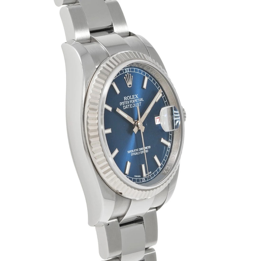ROLEX DATEJUST BLUE WATCH - 3