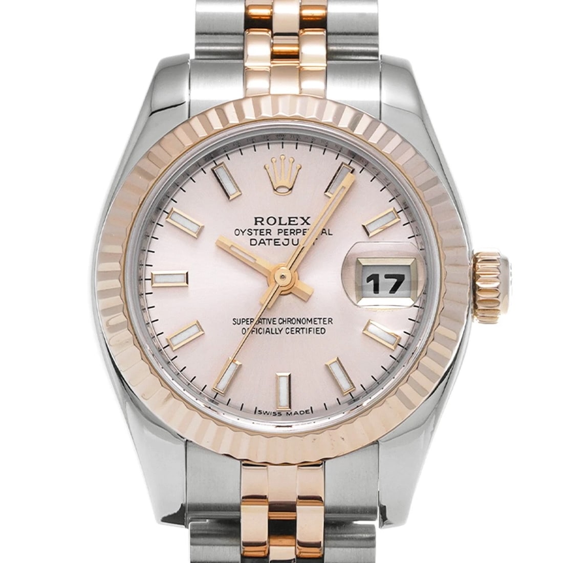 ROLEX DATEJUST PINK WATCH - 4