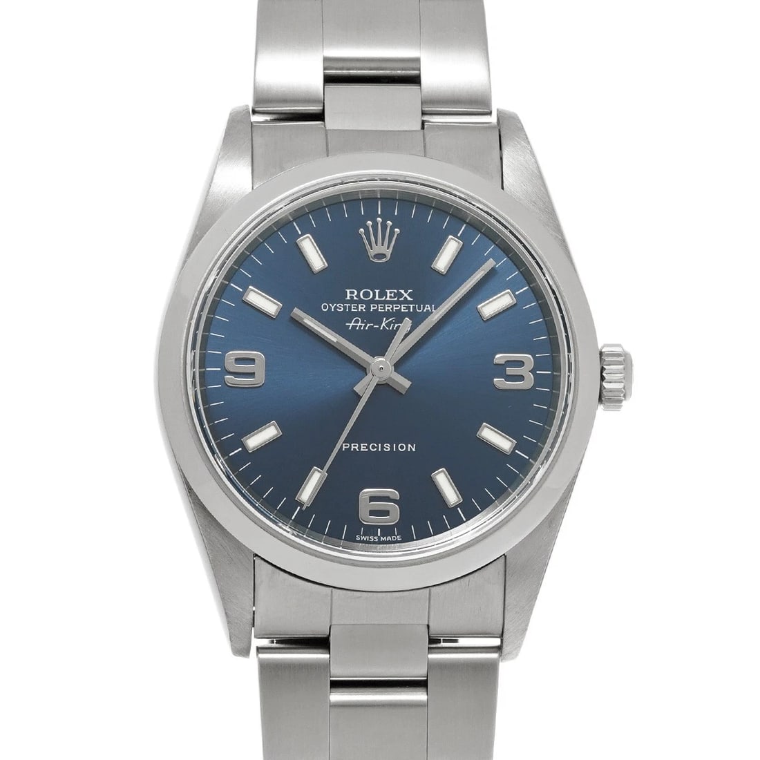 ROLEX AIR-KING BLUE WATCH 73452 WATCH: ROLEX Air-King blue WATCH 73452 Watch Brand: Rolex Type/Style: Wristwatch Material: Band Material Stainless Steel, Case Material Stainless Steel Color: Dial Color Dial Color Blue Case Color Silver
