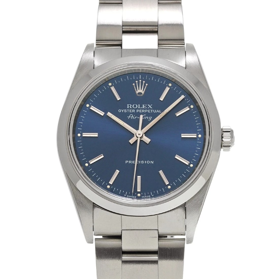 ROLEX AIR-KING BLUE WATCH: ROLEX Air-King blue Watch Brand: ROLEX Type/Style: Wristwatch Material: Band Material Stainless steel, Case Material Stainless steel Color: Dial Color blue Size: Case Size H/about 34mm W/about 34mm