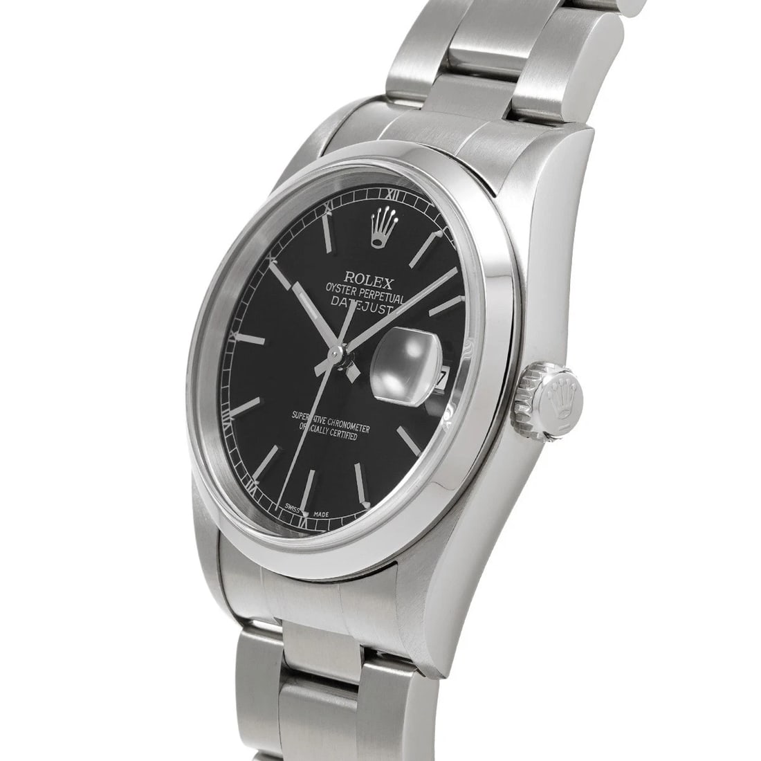 ROLEX DATEJUST BLACK WATCH - 2
