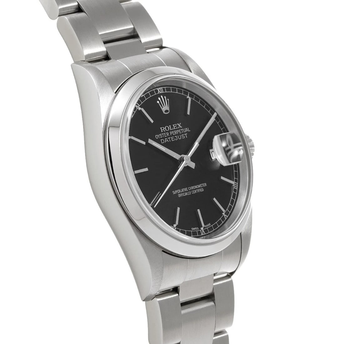 ROLEX DATEJUST BLACK WATCH - 3