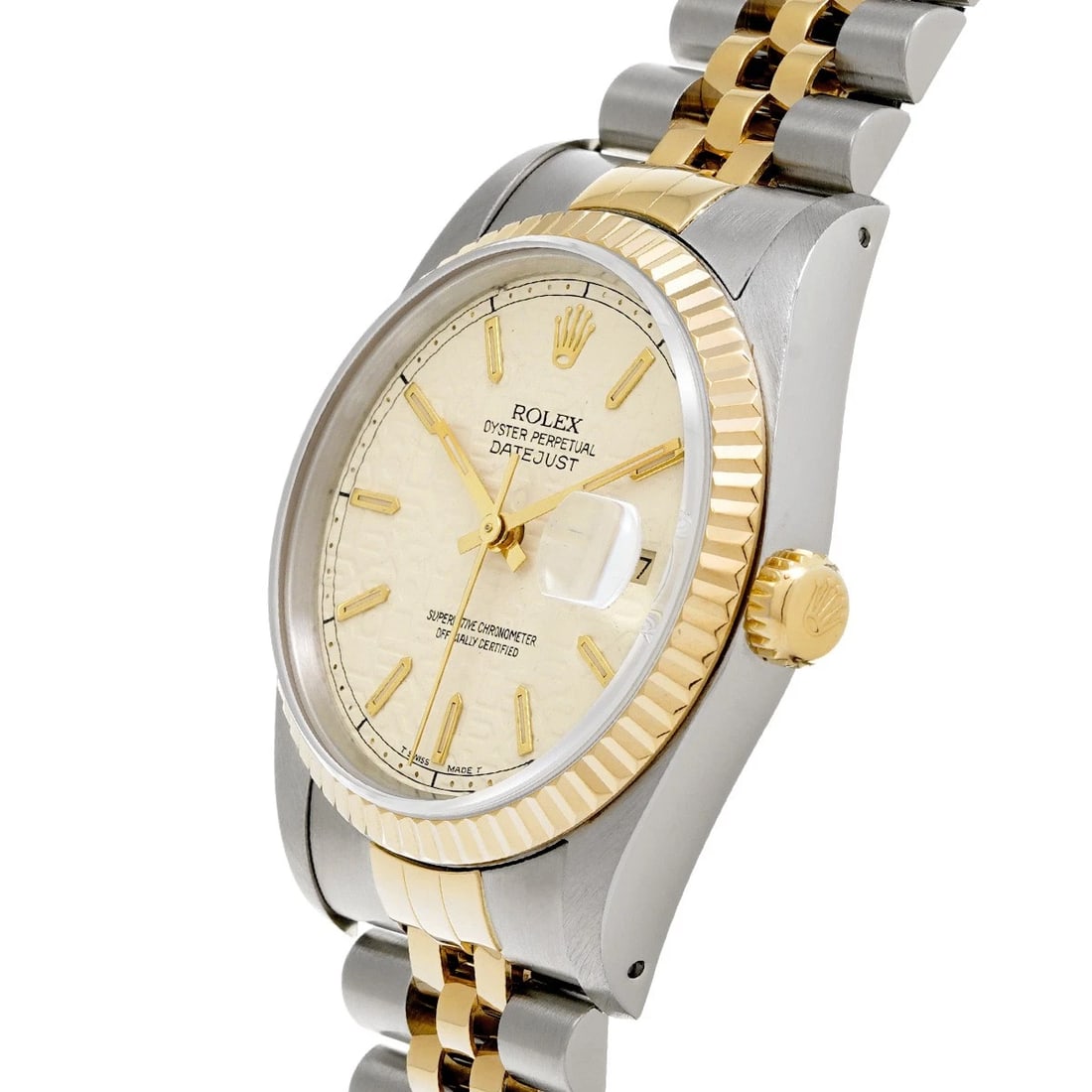 ROLEX DATEJUST IVORY COMPUTER WATCH - 2