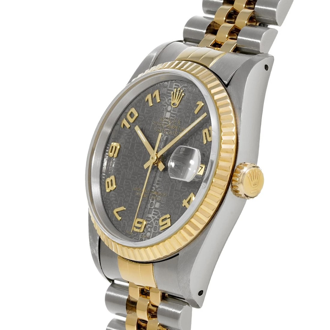 ROLEX DATEJUST BLACK COMPUTER WATCH - 2