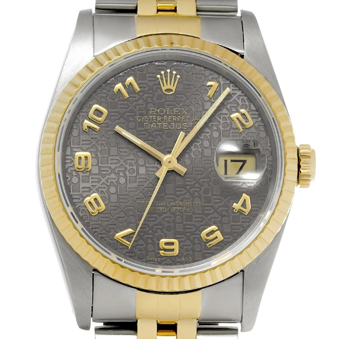 ROLEX DATEJUST BLACK COMPUTER WATCH - 4