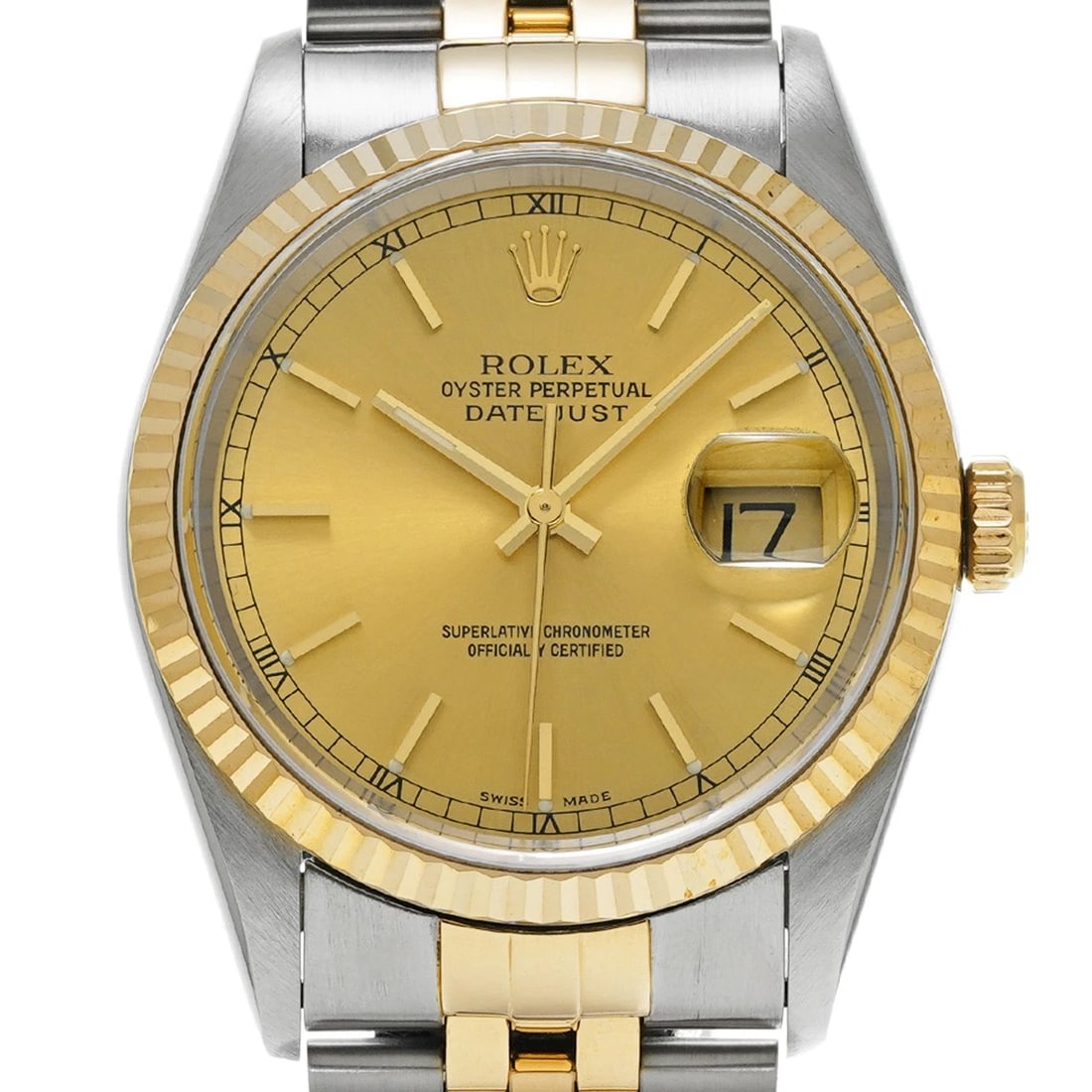 ROLEX DATEJUST CHAMPAGNE WATCH - 4