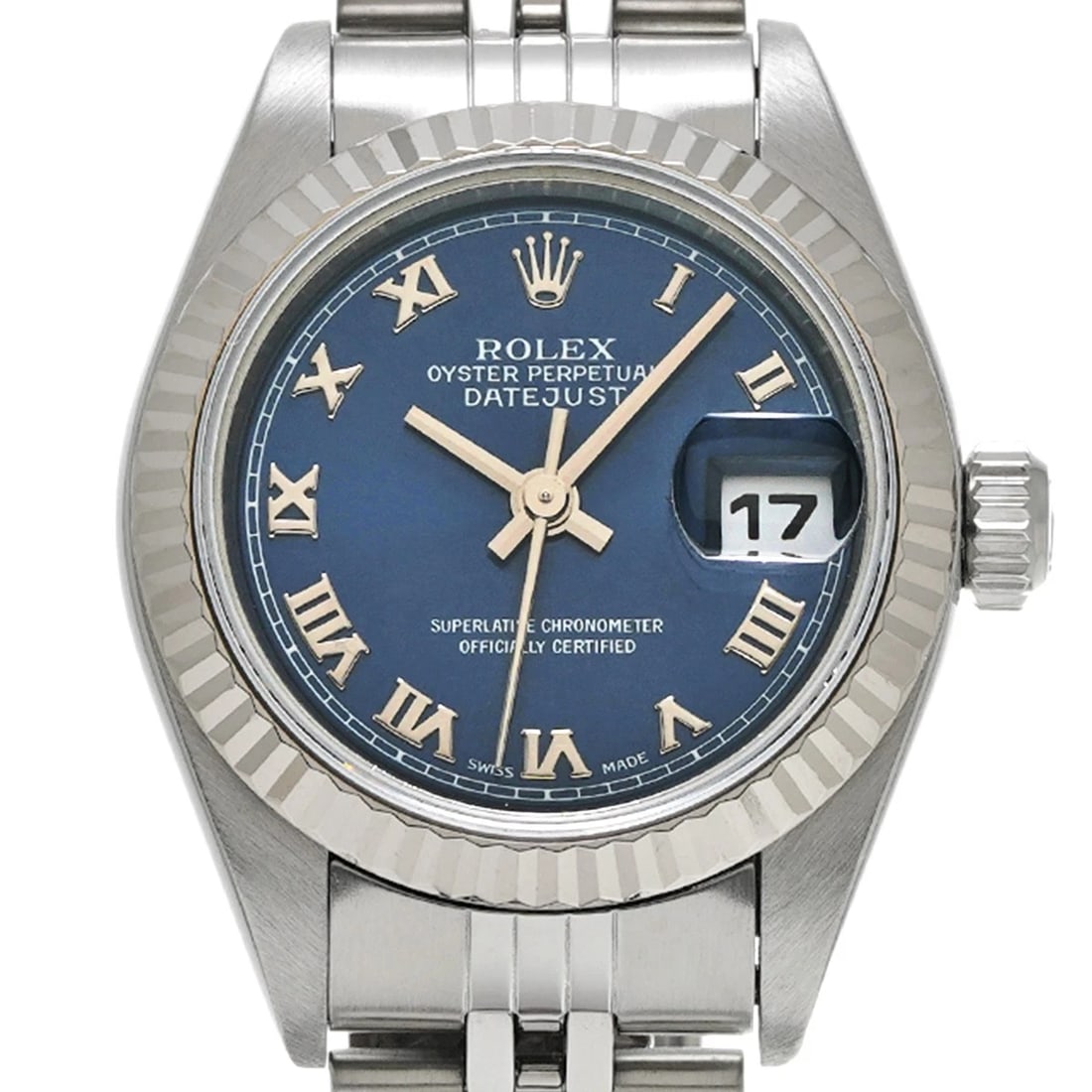 ROLEX DATEJUST BLUE WATCH - 4