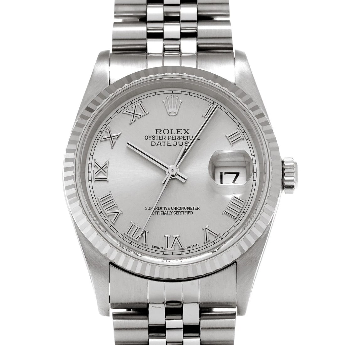 ROLEX DATEJUST GRAY WATCH: ROLEX Datejust gray Watch Brand: ROLEX Type/Style: Wristwatch Material: Band Material Stainless steel, Case Material Stainless steel Color: Dial Color gray Size: Case Size H/about 36mm W/about 36mm