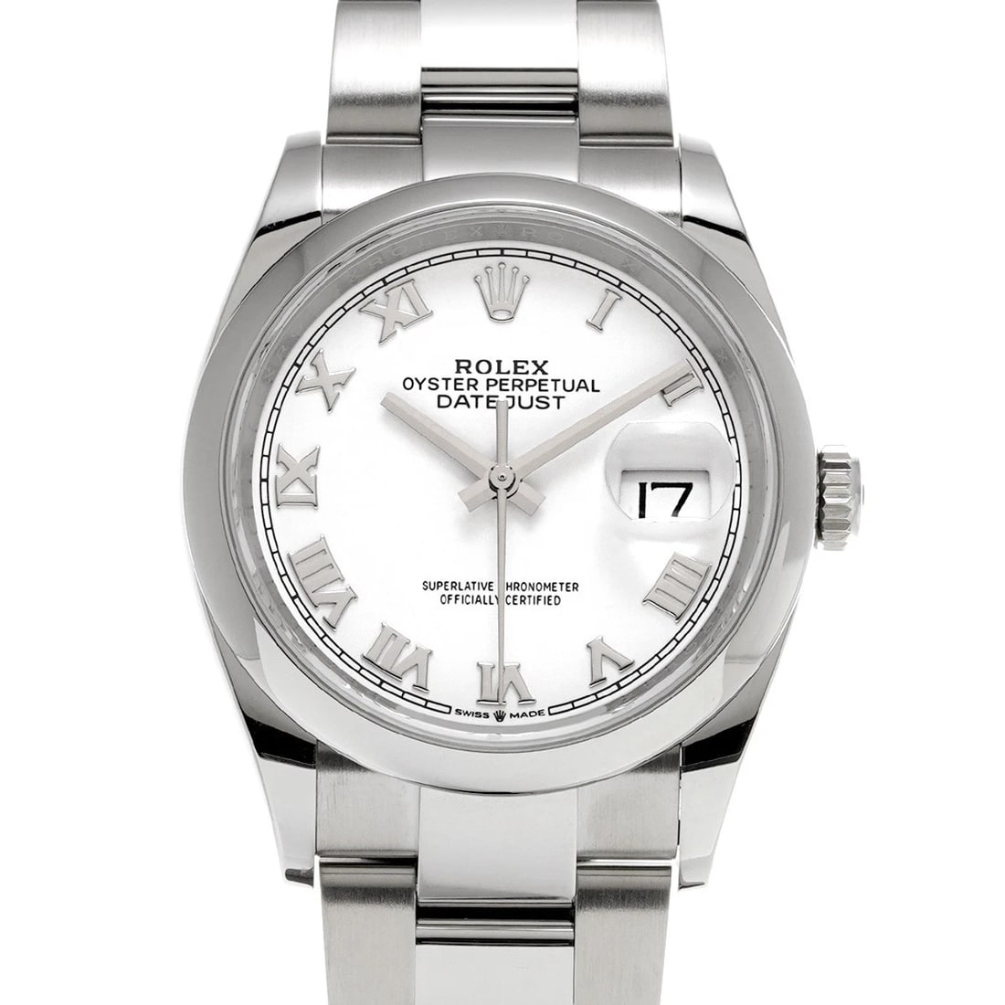 ROLEX DATEJUST 36 WHITE WATCH: ROLEX Datejust 36 white Watch Brand: ROLEX Type/Style: Wristwatch Material: Band Material Stainless steel, Case Material Stainless steel Color: Dial Color white Size: Case Size H/about 36mm W/about