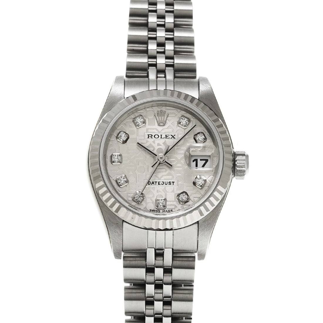 ROLEX DATEJUST SILVER COMPUTER/DIAMOND WATCH: ROLEX Datejust Silver computer/diamond Watch Brand: ROLEX Type/Style: Wristwatch Material: Band Material Stainless steel, Case Material Stainless steel Color: Dial Color Silver computer Size: Case Siz