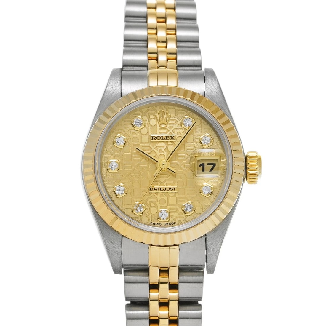 ROLEX DATEJUST CHAMPAGNE COMPUTER/DIAMOND WATCH: ROLEX Datejust Champagne computer/diamond Watch Brand: ROLEX Type/Style: Wristwatch Material: Band Material Stainless steel/Yellow Gold, Case Material Stainless steel Color: Dial Color Champagne