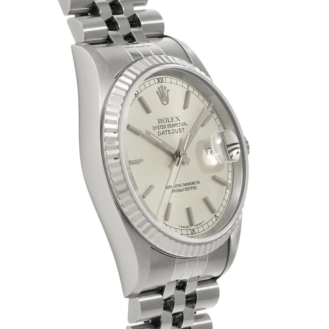 ROLEX DATEJUST SILVER WATCH - 3