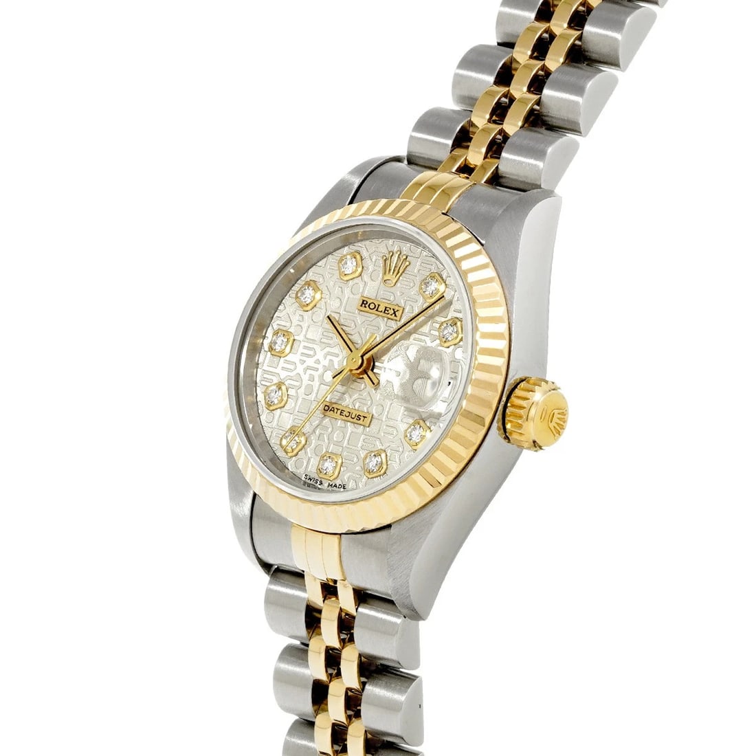ROLEX DATEJUST SILVER COMPUTER/DIAMOND WATCH - 2