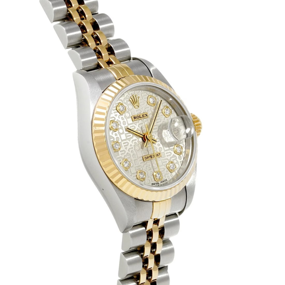 ROLEX DATEJUST SILVER COMPUTER/DIAMOND WATCH - 3