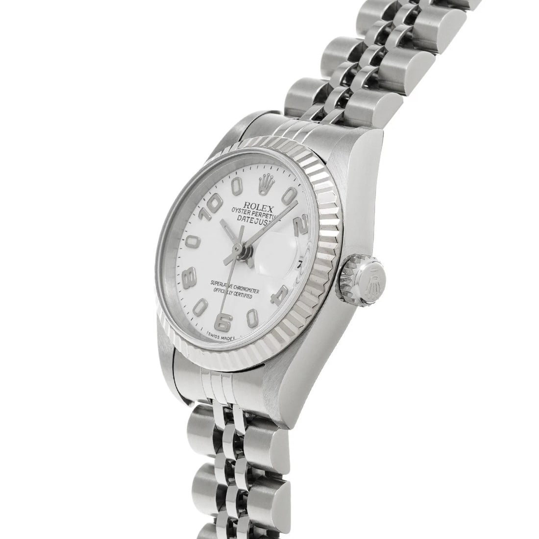 ROLEX DATEJUST WHITE WATCH - 2