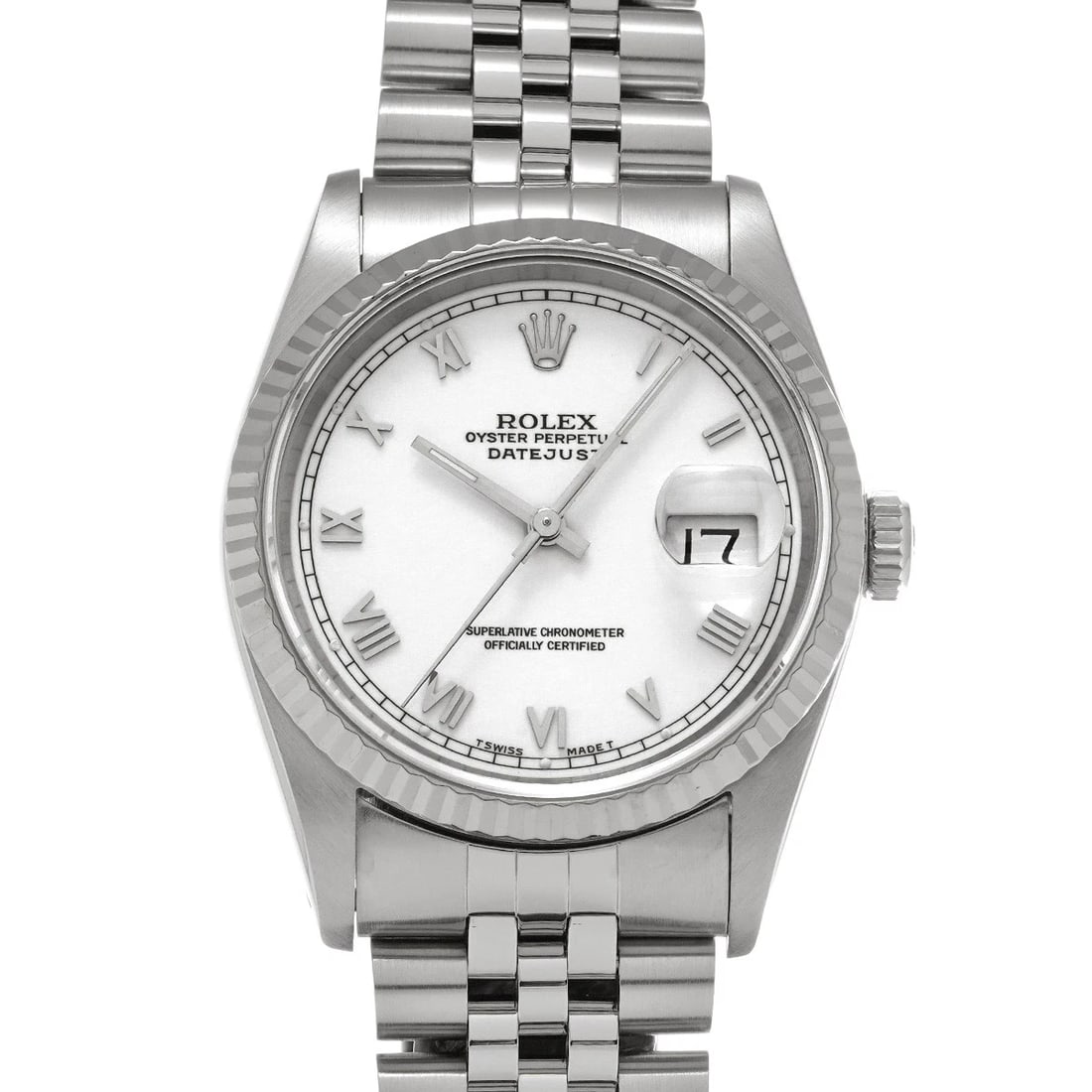 ROLEX DATEJUST WHITE WATCH: ROLEX Datejust white Watch Brand: ROLEX Type/Style: Wristwatch Material: Band Material Stainless steel, Case Material Stainless steel Color: Dial Color white Size: Case Size H/about 36mm W/about 36mm