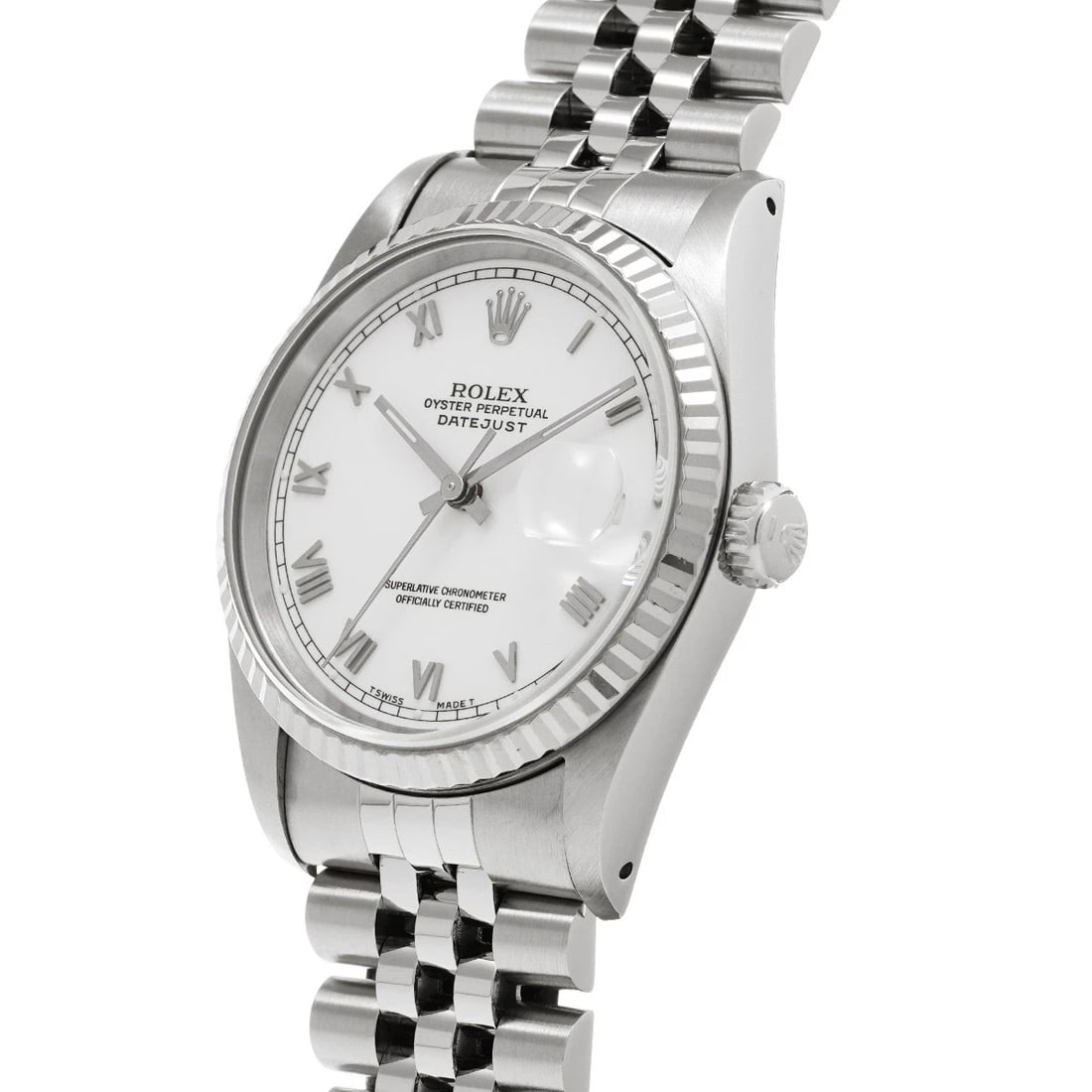 ROLEX DATEJUST WHITE WATCH - 2