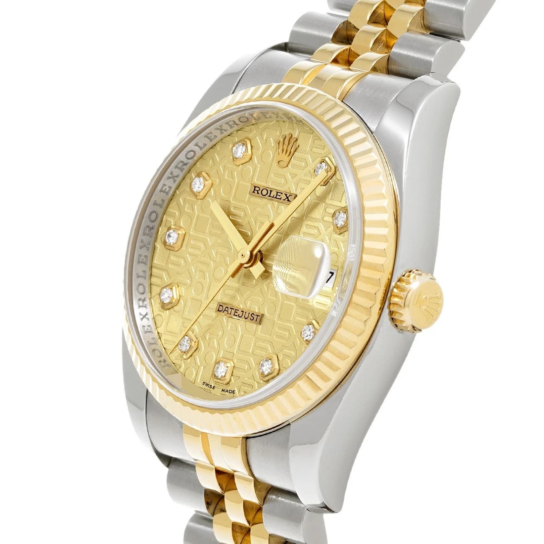 ROLEX DATEJUST 36 CHAMPAGNE COMPUTER/DIAMOND WATCH - 2