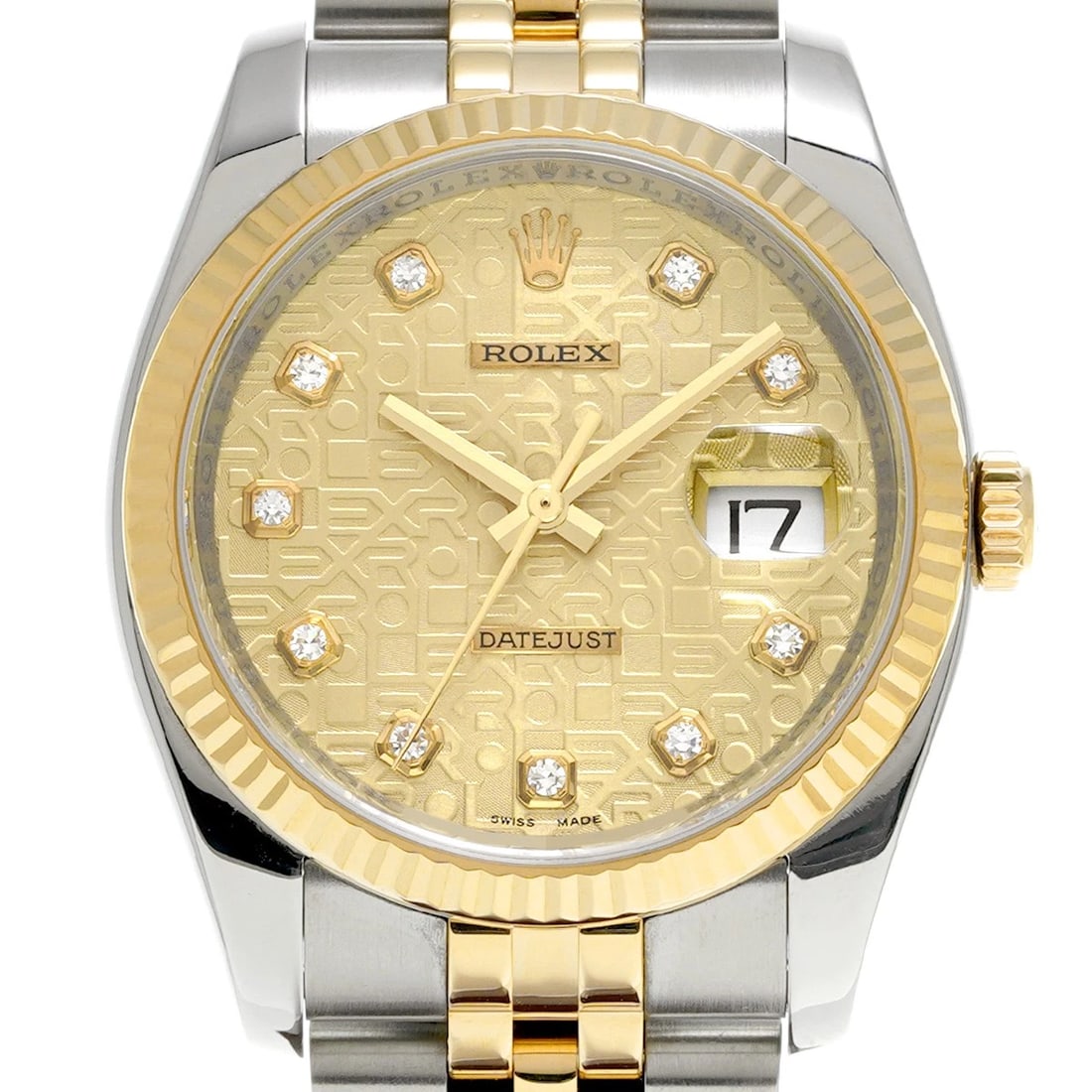 ROLEX DATEJUST 36 CHAMPAGNE COMPUTER/DIAMOND WATCH - 4