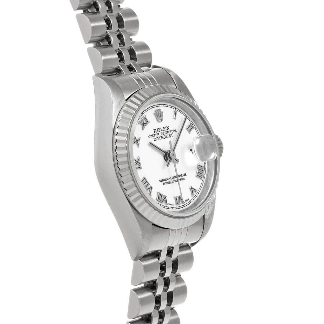 ROLEX DATEJUST WHITE WATCH - 3