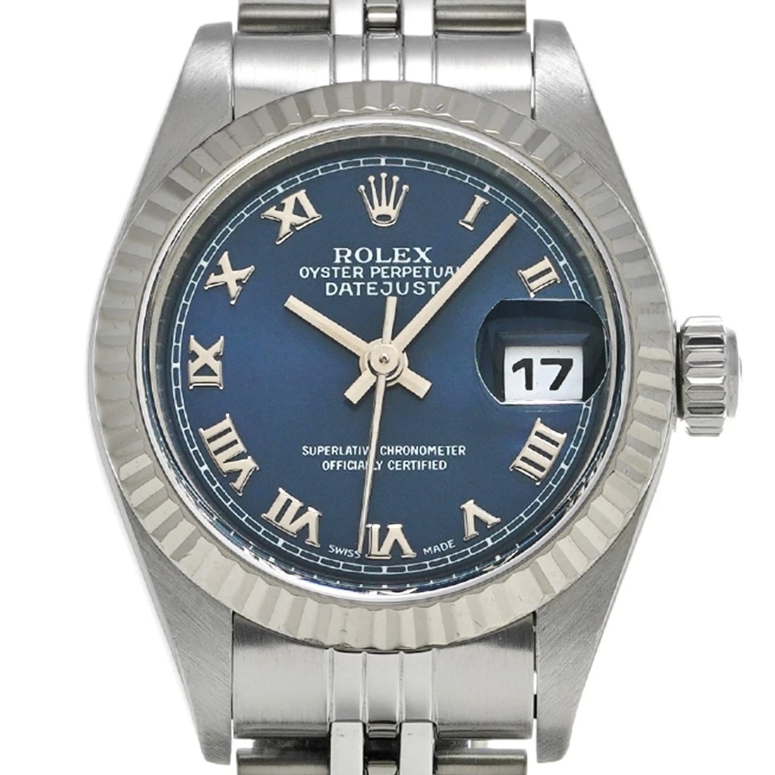 ROLEX DATEJUST BLUE WATCH - 4