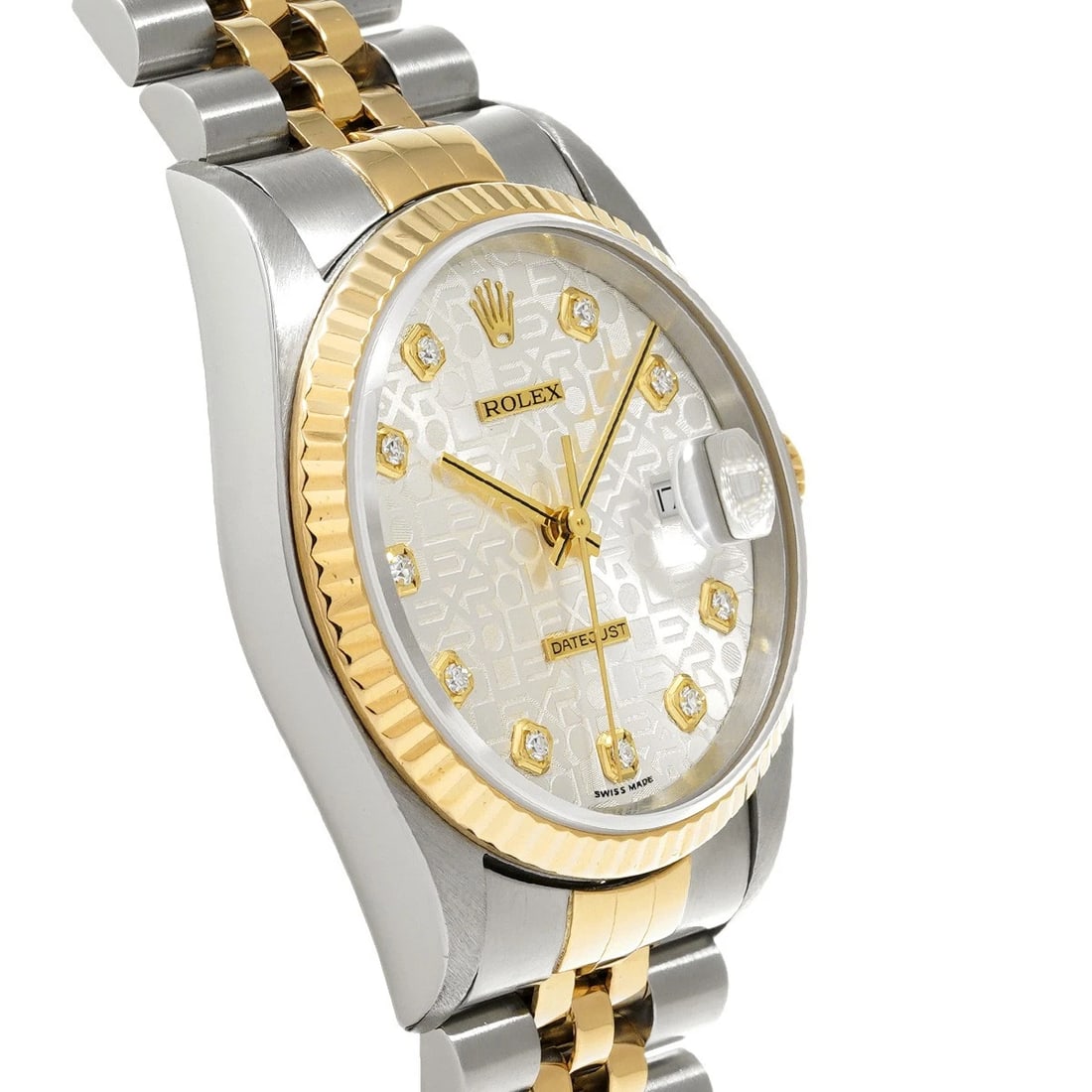 ROLEX DATEJUST SILVER COMPUTER/DIAMOND WATCH - 3
